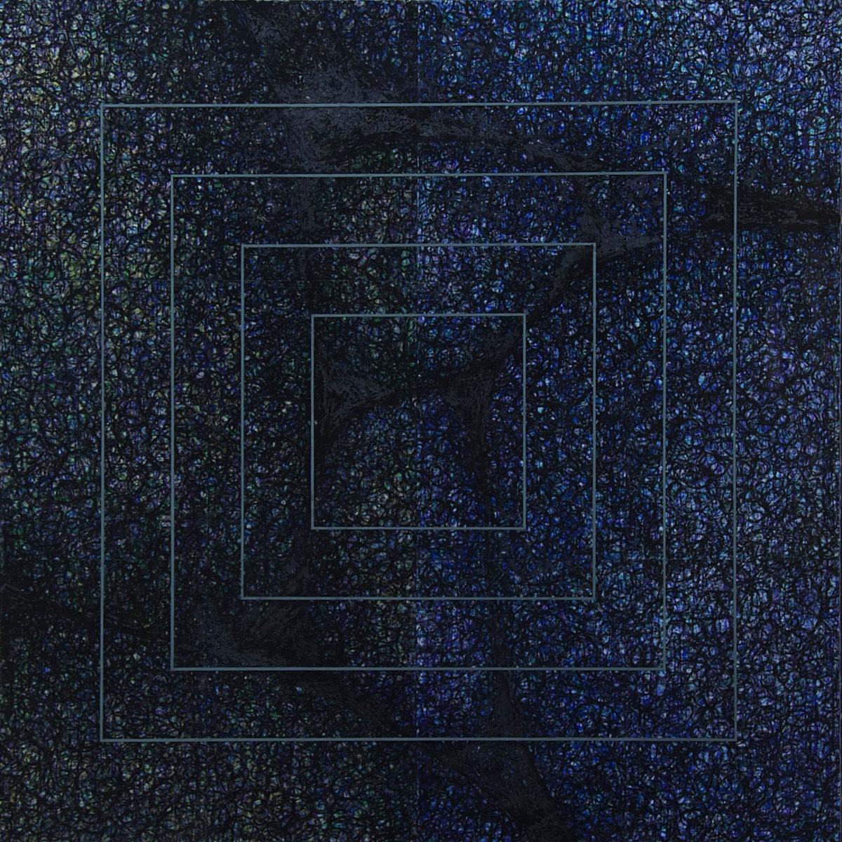 Canson film, oil pastel, paper (collages) on white MDF; 100cmx100cm; 2013